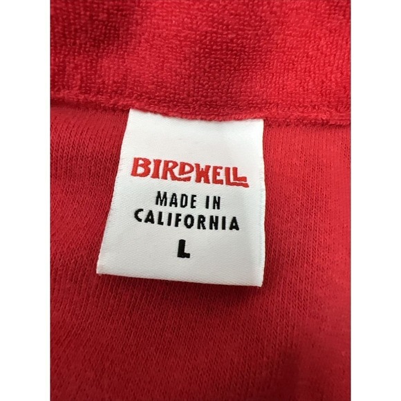 WOMENS BIRDWELL BEACH BRITCHES RED SOFT FRENCH TERRY SHORT SLEEVE POLO SHIRT L - Picture 10 of 13